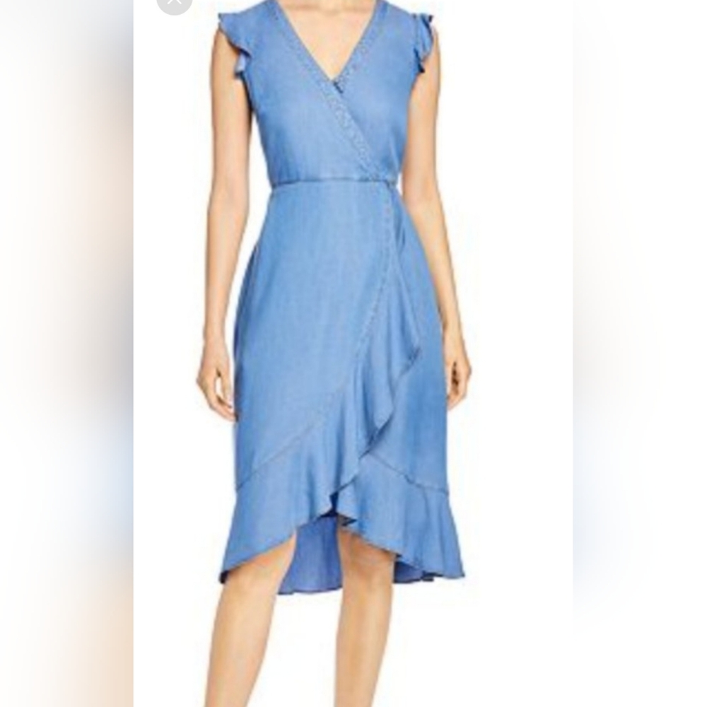 NWT Karl Lagerfeld Paris Denim Wrap Dress 8